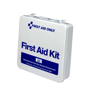[991C] First Aid Only/Acme United Corporation Custom National School Bus Kit, Metal Case 