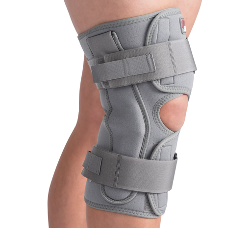 [BRE-6454-GR-SML] Core Products Swede-O Thermal Open Wrap Single Pivot Hinged Knee, Small (old #73552)