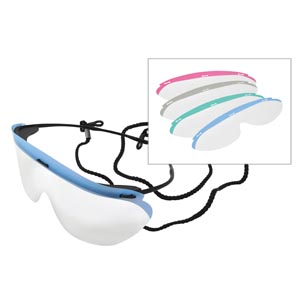 [3900] Palmero Safety Glasses, Office Pack (10 Black Frames, 20 Clear Lenses & 1 Neck Cord)