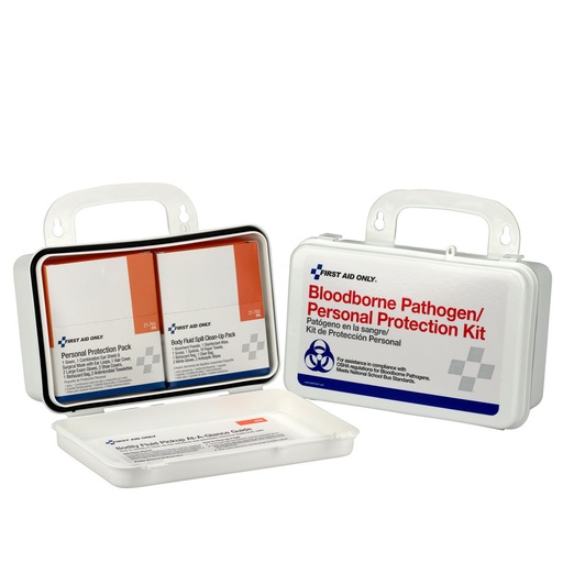 [3060] First Aid Only BloodBorne Pathogen (BBP) Unitized Spill Clean Up Kit with Plastic Case