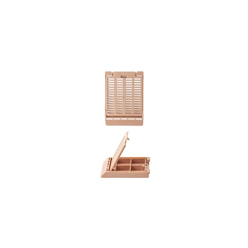[M511-8] Simport Scientific Slimsette™ Tissue Cassette, 4-Compartment, 45° Angle, Acetal, Tan
