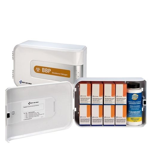 [91103] First Aid Only SmartCompliance Complete Plastic Bloodborne Pathogen Station Cabinet