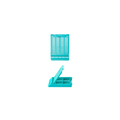 [M511-12] Simport Scientific Slimsette™ Tissue Cassette, 4-Compartment, 45° Angle, Acetal, Aqua