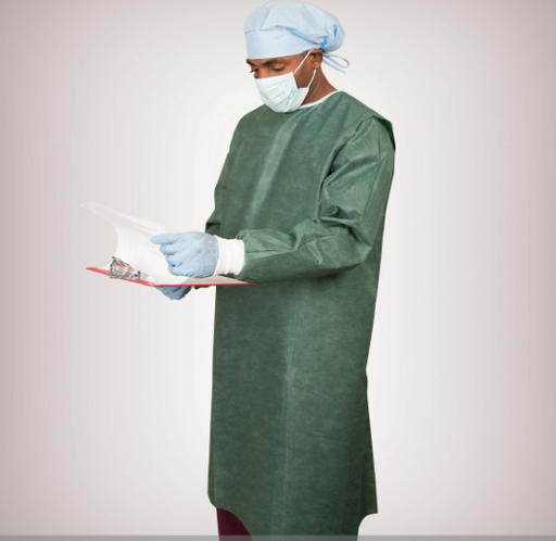 [78627] Graham Medical 360° Wrap-Around™ Isolation Gown, Non-Woven, One Size Fits Most, Green