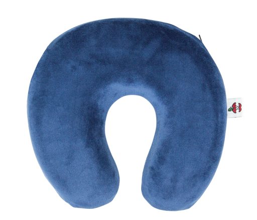 [FOM-193] Core Products Memory Travel Neck Pillow, Visoelastic Foam, Blue, Polyester Cover, 1/ea