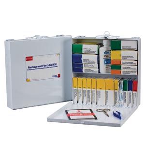 [260-U/FAO] First Aid Only/Acme United Corporation Restaurant First Aid Kit, 75 Person, Metal Case