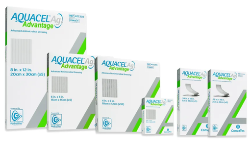 [422300] Convatec Ag Advantage, Enhanced Hydrofiber w/Silver, Non-Adhesive, .78" x 18", 5/bx