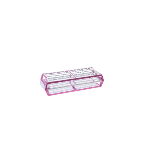 [S600-16L] Simport Scientific Test Tube Rack, 11.5" x 4.5" x 2.5", (60) 16mm Tube Capacity, Lilac