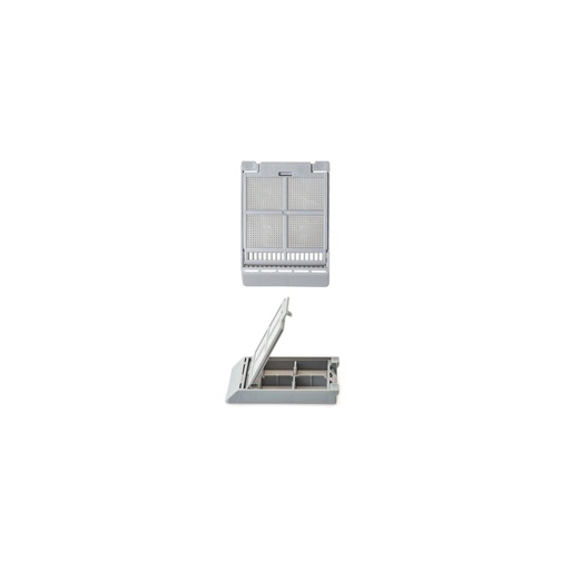 [M508-9] Simport Scientific Micromesh™ Biopsy Cassette, 4-Compartments, 45° Angle, Acetal, Gray