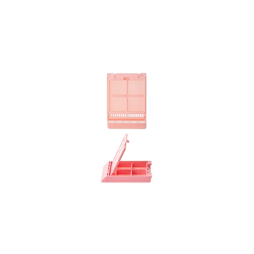 [M508-3] Simport Scientific Micromesh™ Biopsy Cassette, 4-Compartments, 45° Angle, Acetal, Pink