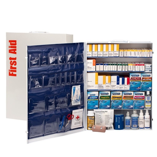 [90577] First Aid Only 5 Shelf ANSI Class B+ Metal First Aid Cabinet with Medications