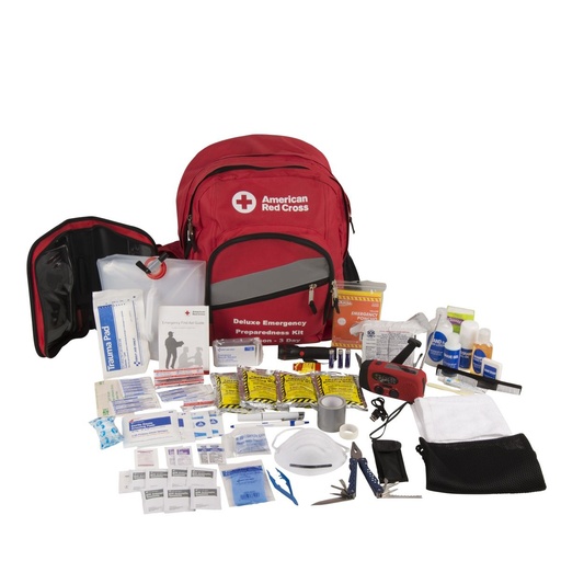 [91052] First Aid Only American Red Cross Emergency Preparedness 3-Day Deluxe Kit with Backpack
