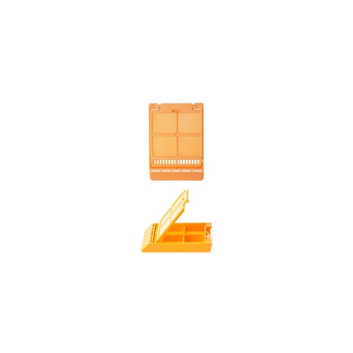 [M508-7] Simport Scientific Micromesh™ Biopsy Cassette, 4-Compartments, 45° Angle, Acetal, Peach