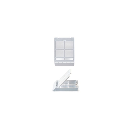 [M508-2] Simport Scientific Micromesh™ Biopsy Cassette, 4-Compartments, 45° Angle, Acetal, White