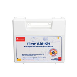 [222-U] First Aid Only/Acme United Corporation 10 Person First Aid Kit, Plastic Case w/ Dividers