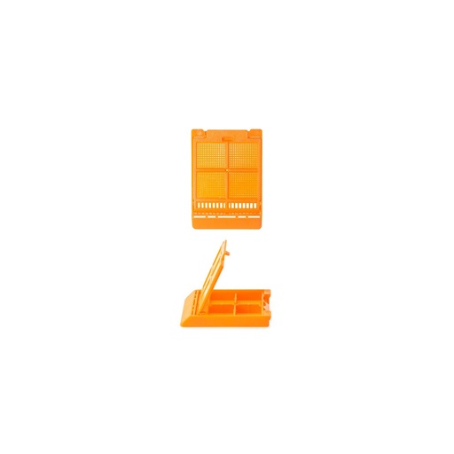 [M508-11] Simport Scientific Micromesh™ Biopsy Cassette, 4-Compartments, 45° Angle, Acetal, Orange