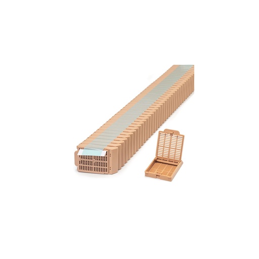 [M492-8T] Simport Scientific Histosette® II Cassettes in Quickload™ Stack (Taped), Tissue, Tan