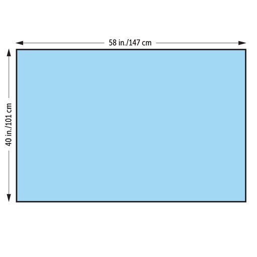 [47615] O&M Halyard Half-Drape, 40" x 58", Non-Sterile