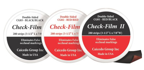 [CG02] Check-Film II, Moisture-Resistant Articulating Film, Double-Sided, Red/Red, Pre-Cut