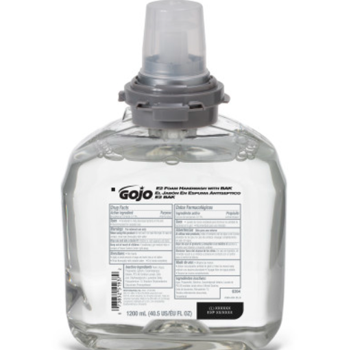 [6364-02] TFX Handwash, for Touch Free Dispenser, 1200ml, E2, Foam, BAK, 2/cs