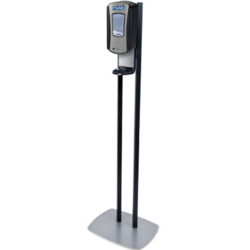 [7028-DS] Purell LTX-12 Dispenser Floor Stand, Graphite with Chrome and Black Dispenser