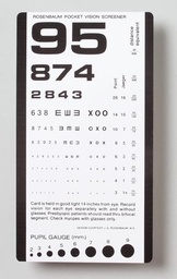 [3053] Pocket Eye Chart, Use at 14&quot;, Provides 20/800 Distance, Laminated Plastic