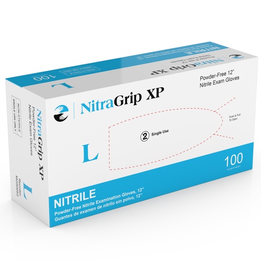 [MG50051] Medgluv Exam Glove, Nitrile, Small, 12", 6mL, Chemo Tested, Textured, 100 pr/bx