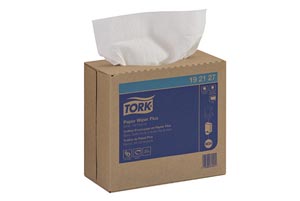 [192127] Paper Wiper Plus, Pop-Up Box, 1-Ply, White, 16.3" x 9.3", 100 sht/bx