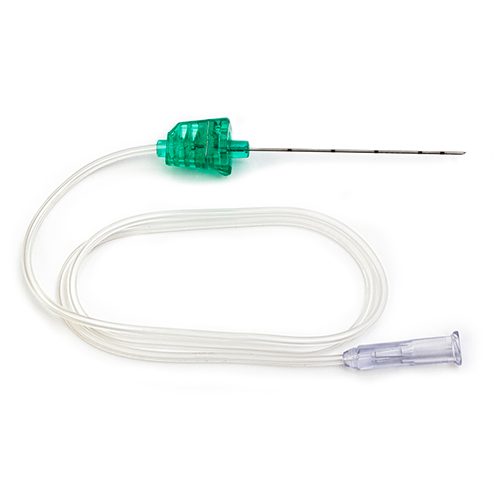 [333632] Non-Insulated Echogenic Needle, 22G x 3 1/8" (79mm), 30° Bevel & Extension Set