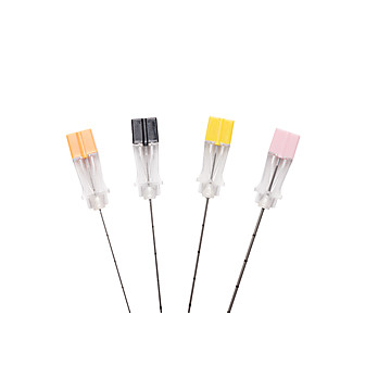 [SNME25G351] Myco Medical Quincke Needle, Metric Mark, Echogenic Stylet Tip, 25G x 3½", Orange, 25/bx