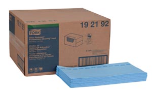 [192192] Cleaning Towel, Odor Resistant, 1-Ply, Blue/ Blue, 13" x 24", 150 sht/bx, 1 bx/cs