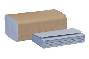 [192122] Universal Windshield Paper Towel, Folded, 2-Ply, Blue, 10.3" x 9.1", 140 sht/pk, 16 pk/cs