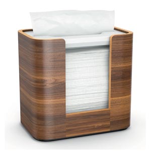 [72900] Napkin Dispenser, Wood/ Plastic, 7.6"H x 8"W x 5.5"D