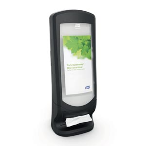 [6332000] Napkin Dispenser, Stand, Universal, Black, N4, Plastic, 24.5" x 9.3" x 9.3"