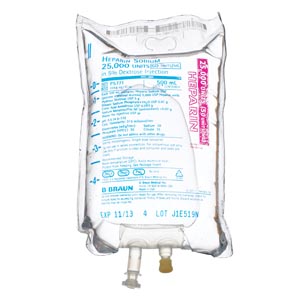 [P5771] 25,000 Units Heparin in 5% Dextrose Injection, 50 Units/mL, 500mL, EXCEL® Container