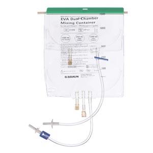 [2112406] Dual Chamber Mixing Container, Pinnacle Compounder Compatible Connectors, 1500mL, 28/cs