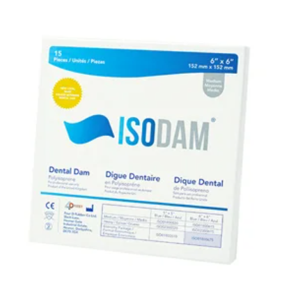 [ISO02300615] Isodam, Non-Latex 6" x 6" Blue, Heavy (0.23mm-0.28mm thickness), 15 pieces/bx