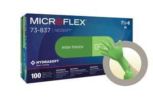 [73837100] Exam Glove, Neoprene, X-Large, Size 9.5-10, Green, Powder-Free (PF), Latex-Free (LF)