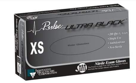 [186350] Gloves, Exam, X-Large, Black, Nitrile, Thinfilm, PF 200/bx