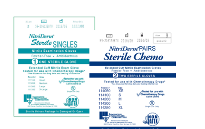 [111100] Gloves, Exam, Small, Nitrile, Chemo, PF, Singles, Extended Cuff