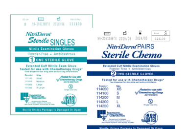 [111350] Gloves, Exam, X-Large, Nitrile, Chemo, PF, Singles, Extended Cuff