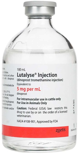 [10000875] Lutalyse (Dinoprost Tromethamine) Injection 5mg/mL, 100mL