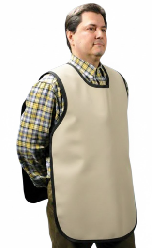 [26BEIGE] Palmero Adult Pano Dual Apron w/o Collar, .3MM Lead, Beige