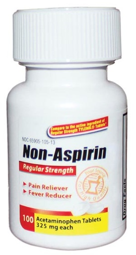 [ACT32524] New World Imports Acetaminophen Tablets, 325mg, 100/btl, 24 btl/cs, Compare to Tylenol®