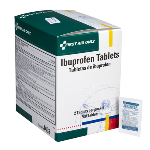 [J432] First Aid Only PhysiciansCare 200 mg Ibuprofen Tablet, 500/Box