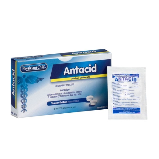 [20-712] First Aid Only PhysiciansCare Antacid Tablet, 12/Box