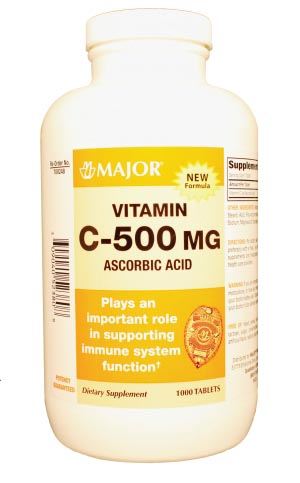 [700717] Major Pharmaceuticals Vitamin C, 500mg, Tablets, 1000s, NDC# 00904-0523-80