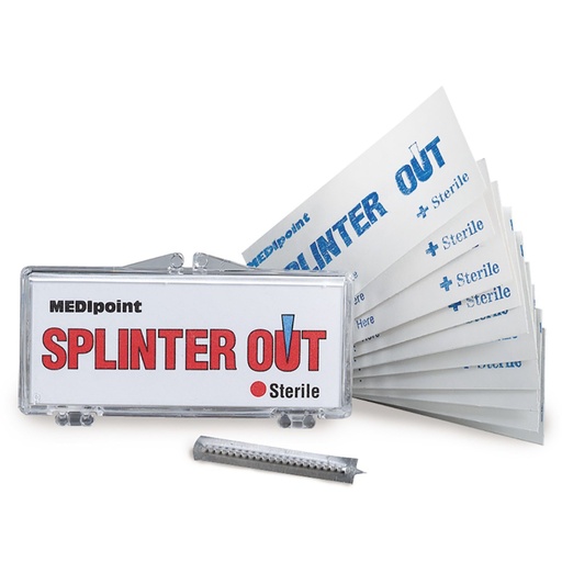 [22-410] First Aid Only Sterile Point Splinter-Out Remover with Plastic Case, 10/Case