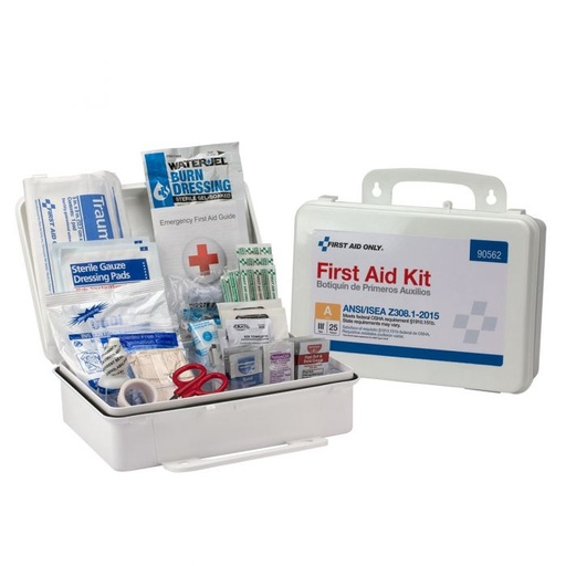 [90562] First Aid Only 25 Person ANSI Class A Bulk First Aid Kit with Plastic Case