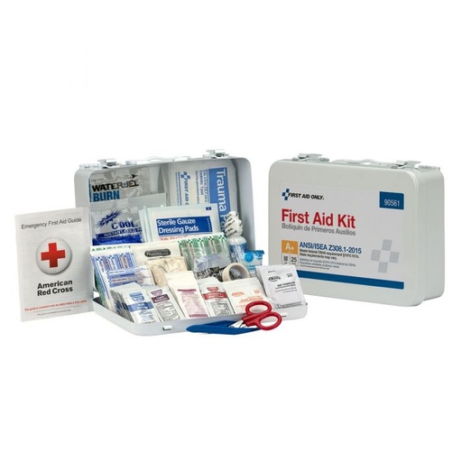 [90561] First Aid Only 25 Person ANSI Class A+ Bulk First Aid Kit with Metal Case